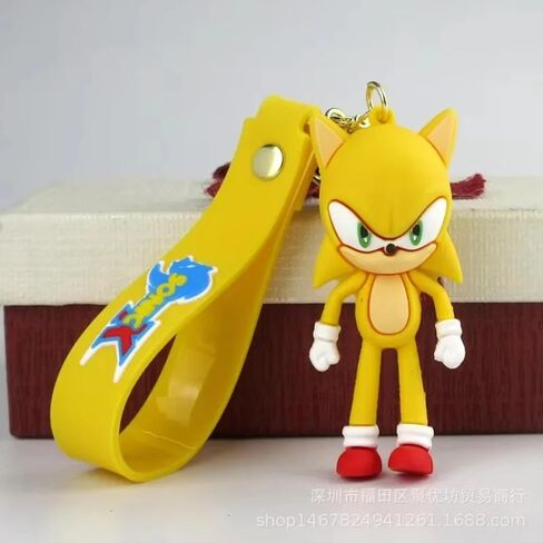 Sonic Keychain Kawaii Mini Figure Series Superhero Comic Book Character Movie Blue & White The hedgehog Shadow in Saudi Arabia