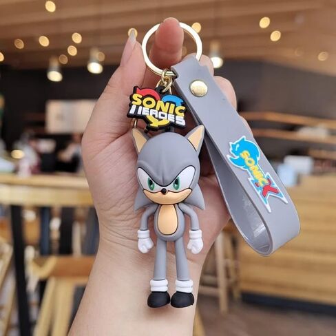 Sonic Keychain Kawaii Mini Figure Series Superhero Comic Book Character Movie Blue & White The hedgehog Shadow in Saudi Arabia