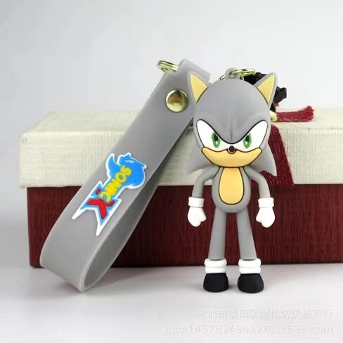Sonic Keychain Kawaii Mini Figure Series Superhero Comic Book Character Movie Blue & White The hedgehog Shadow in Saudi Arabia