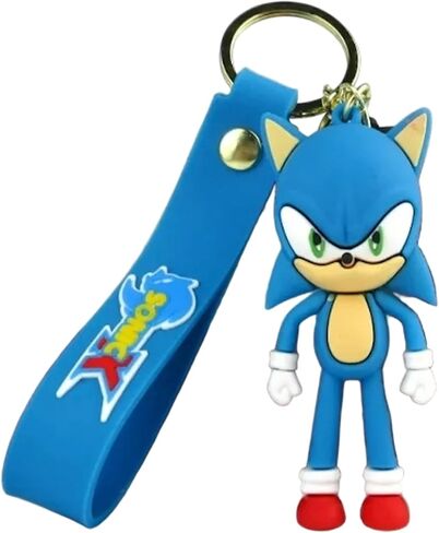 Sonic Keychain Kawaii Mini Figure Series Superhero Comic Book Character Movie Blue & White The hedgehog Shadow in Saudi Arabia