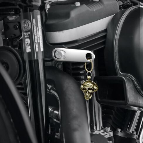 Motorcycle Guardian Luck Bell Rock Skull Biker Gremlin Bell Car Key Chain Ring Accessories with Motorcycle Bell Hanger in Kuwait