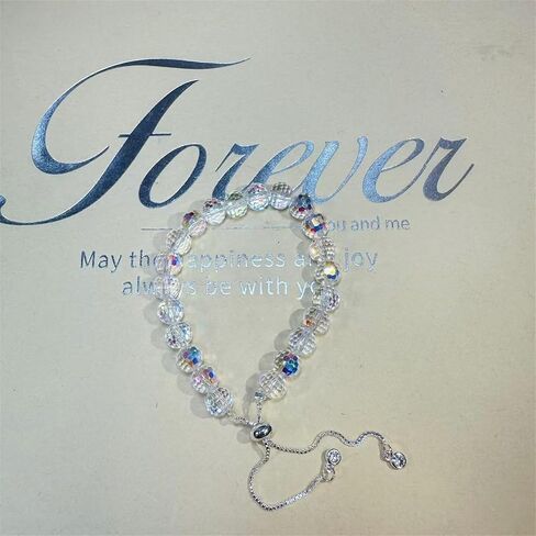 New Designed Iridescent Crystal Beaded Bracelet with Dangling Charms And Women's Gifts.The Sugar Austrian Crstal Bracelet is a Delicate Gorgeous Bracelet for Lady With Adjustable Elasticity in Saudi Arabia