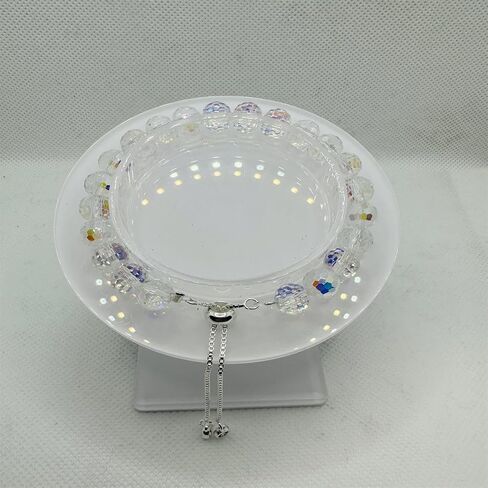 New Designed Iridescent Crystal Beaded Bracelet with Dangling Charms And Women's Gifts.The Sugar Austrian Crstal Bracelet is a Delicate Gorgeous Bracelet for Lady With Adjustable Elasticity in Saudi Arabia