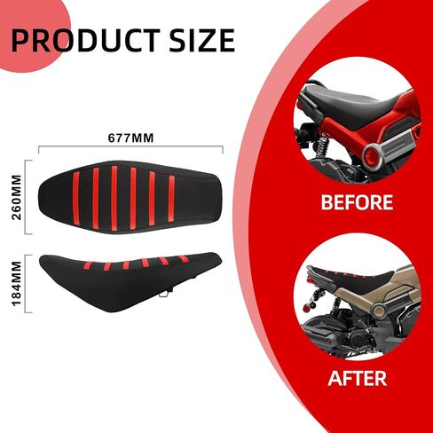 Seat Cover for Navi,Motorcycle Non-Slip Cushion Covers Protector for Navi 110/Navi110 - Red in Saudi Arabia