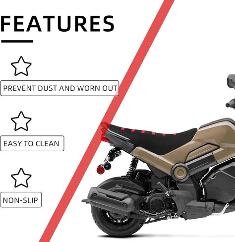 Seat Cover for Navi,Motorcycle Non-Slip Cushion Covers Protector for Navi 110/Navi110 - Red in Saudi Arabia