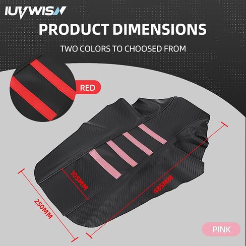 Motorcycle Ribbed Seat Cover for CRF50 CRF50F XR50 CRF 50 50F XR 50 Dirt Pit Bike Wrap Soft Seat Cushion Covers Protection Pink in Kuwait
