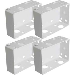 4PCS Blind Headrail Brackets 2x2.5 Inch Roller Shutter Fittings Curtain Box Mounting Code High Profile Blind Brackets for Curtains Shade Mounting Fittings White