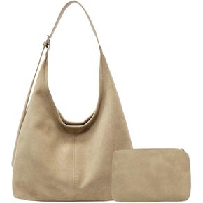 Suede Bags for Women Suede Hobo Bag Retro Suede Tote Bag Slouchy Suede Shoulder Bag Crossbody Handbags Suede Purse