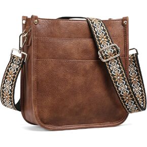 SENDEFN Crossbody Bags for Women Vegan Leather Hobo Purses Shoulder Handbags With Wide Shoulder Strap