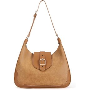 Missnine Large Shoulder Bag Purse for Women Crescent Clutch Tote Handbag PU Leather Crossbody Hobo with Adjustable Strap