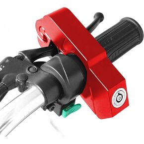 Motorcycle Handlebar Lock, Motorcycle Lock Anti Theft Throttle Brake Grip Locks Heavy Duty Moped Accessories Security with 2 Keys for ATV Dirt Bike Electric Bicycles Scooters Diameters 1.5In