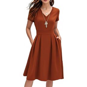 oxiuly Summer Dresses for Women 2024 Party Church Bridesmaid Graduation Dress with Pockets S295