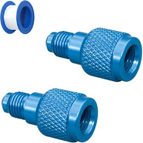2pcs 41123 1/4 بوصة محول شحن سائل مع أشرطة ، العمل في نظام HVAC ، يساعد الشحن السائل أسهل