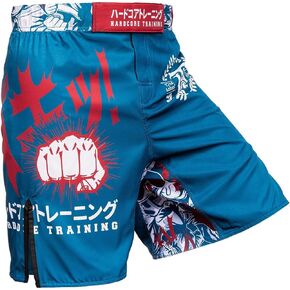 Hardcore Training Fight Shorts Anime Men's Boxing MMA Combat BJJ Grappling Fitness Muay Thai Kickboxing No Gi