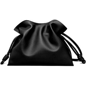 BXCNCKD Women's versatile crossbody cloud drawstring pleated bucket bag with fashionable PU leather
