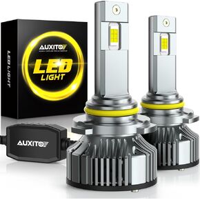 AUXITO 9005 Light Bulbs, 9005/HB-3/HB3u Fog Light Replacement, 40000LM 1000% Brighter 6500K White, Pack of 2