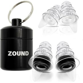 ZOUND Earplugs for Concerts.Purple Filters Ear-Plugs Reusable Noise Reduction Hearing Protection with Carrying Case for Concerts, Festivals, Raves, Live Music, Sporting Events