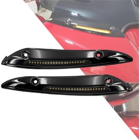 HDBUBALUS Motorcycle LED Windshield Trim Light Running Turn Signal Lights Fit For Harley Touring Road Glide FLTRX FLTRXS FLTRK 2015-up Black