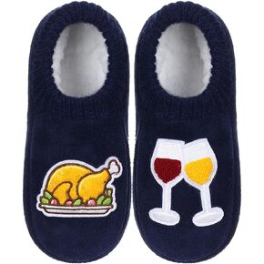 Zyzx Funny Slipper Scleps with Grippers Winter Winter Warm Slippers Slippers Cute Non Slip Hous