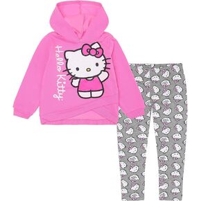 Hello Kitty Sanrio Girls 2 Piece Hoodie and Legging Pants Set for Infant and Toddler
