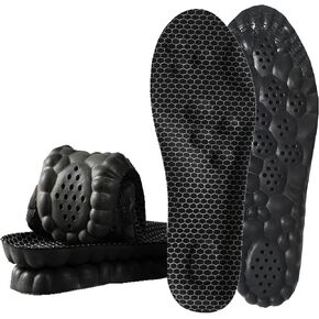 Cloud Soles for Men, Insoles for Men, 4D Cloud Soles, Cuttable, Anti Fatigue, Shock Absorption, Foot Pain Relief (L: Men7-11)