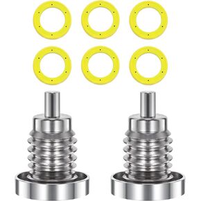 GlückMarine 79953 2 Pcs Boat Gear Case Drain Screws with Seals for Mercury Marine Outboard and MerCruiser Stern Drive replace 10-79953 10-79953A2 Lower Unit Oil Drain Plugs