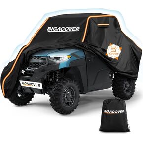 غطاء UTV 2 مقاعد لـ CAN AM Maverick X3/Yamaha YXZ 1000R/RZR Pro XP مع شرائح عاكسة للرياح الثقيلة جميعها مقاومة للماء جنبًا إلى جنب
