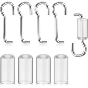 8 Set Blind Wand Replacement with Hook, Wand Wire and Sleeve Collar for Horizontal Mini Blinds, Vertical Blinds Repair Kit Window Blind Repair Parts with 1 Inch Square Headrails