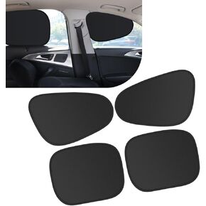 4PCS Car Window Shades – Foldable Sun Protection for Baby & Camping Car Sun Shade for Camping, Breastfeeding (Front+Rear#4PCS)