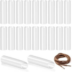 20pcs aglets للأرباح 0.2 بوصة حذاء الدانتيل النهايات نصائح الإصلاح نصائح aglet ، حذاء رياضة حذاء حذاء الدانتيل انكماش أنابيب ، ختم رأس الحبل الشفافة لملابس الحذاء