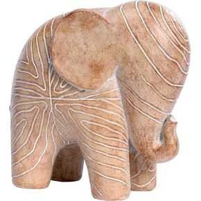 Elephant Statue, African Animal Decor, Wooden Elephant Gift for Women, Boho Decor for Living Room, Shelf, Office（1Pack, Small ）