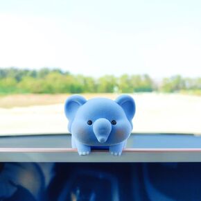 Cute Furry Animal Rear View Mirror Accessories, Car Center Screen Decoration Car Dashboard Ornament, Car Decor Car Mirror Charm Car Accessories Interior for Women/Men (Piggy)