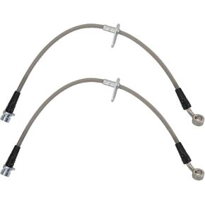 TRQ Rear Performance Brake Hose Set Compatible with 1992-1994 Honda Civic