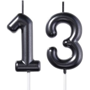 2.35 بوصة الذهب 13 و 31 شموع عيد ميلاد ، 3D الماس رقم 13 و 31 الكعكة Topper للأولاد