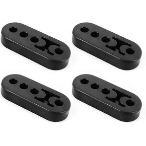 شماعات عادم مطاطية 4pcs ، 0.47 "4 ثقوب شماعات كاتم الصوت قابلة للتعديل ، عازل عازل لباسك صدمة ، شماعات التخميد العالية الكثافة العالية الكثافة