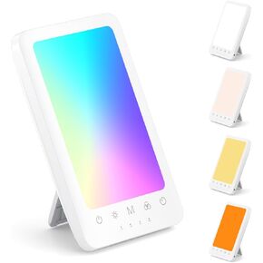 Lastar Light Therapy Lamp ، 10000 Lux Sun Therapy Light مع 4 درجة حرارة اللون و 11 مصابيح ملونة ، مصباح أشعة الشمس المحمولة مع سطوع/مؤقت قابل للتعديل/الذاكرة