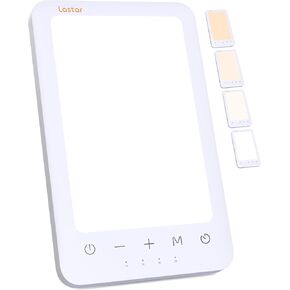 LASTAR Light Therapy Lamp, 10000 Lux Sun Therapy Light with 4 Color Temperature & 11 Colored Lights, Portable Sunlight Lamp with Adjustable Brightness/Timer/Memory in Kuwait