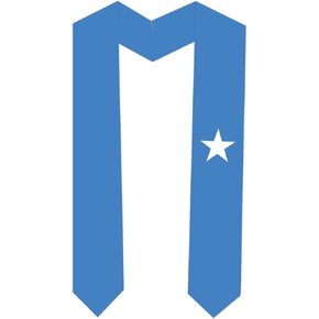 Somalia Flag Graduation Sash Satin Scarf 72" Stole for Abroad Student International Study Class
