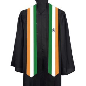 India Country flags Graduation Stole scarf class of 2025 Graduation Sash Unisex Adult for Study Aboard International Students gifts