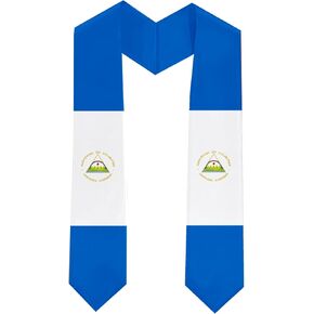 Class of 2025 Nicaragua Flag Graduation Stole Celebrate Your Academic Achievements in Style with Our Elegant Satin Sash 71" long