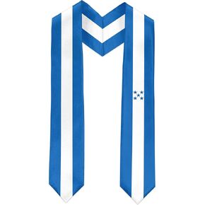 Honduras Flag Graduation Sash Satin Scarf 72" Stole for Abroad Student International Study Class