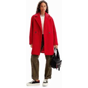 Desigual Women's Double-Breasted Bouclé Coat