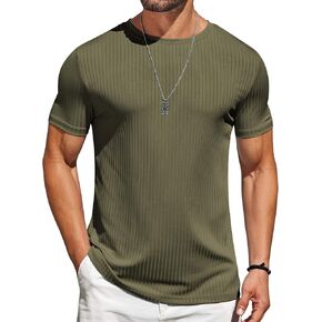 COOFANDY Mens T-Shirts Short Sleeve Plain Tshirts Casual Crew Neck Basic T Shirt Soft Cooling Fitted Stretch Tee Shirts