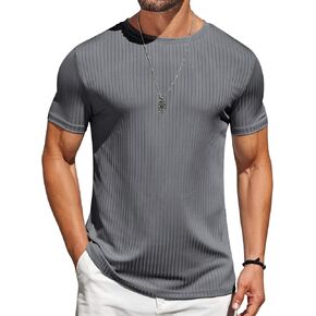 COOFANDY Mens T-Shirts Short Sleeve Plain Tshirts Casual Crew Neck Basic T Shirt Soft Cooling Fitted Stretch Tee Shirts in Saudi Arabia