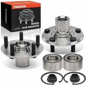 A-Premium 2 x Front Wheel Bearing and Wheel Hub Kit with Nut & 5-Lug Compatible with Honda Odyssey 2005-2010