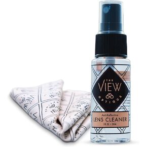 Anti-Reflective Safe Lens Cleaner & Repair Kit – 0.4oz Glasses Cleaner Spray, Microfiber Cloth & Keychain Screwdriver in a Vinyl Snap Case for glasses & screens (3 Piece Set)