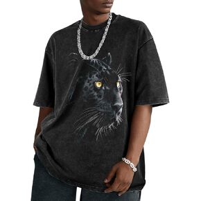 Flafens Oversized Tshirts for Men - Graphic T Shirt Tees Crewneck Short Sleeve Loose Top Over Sized Pattern Print Tops