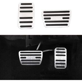 ريفودا لـ Honda Civic Accelerator Gas Pedal Brake Pedal Cover Fit for 10th Gen Civic 2021 2020 2019 2018 2017 2016 Pad Padal Pad Descip Padal Pediance Desced (Silver)