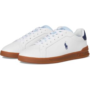 Polo Ralph Lauren, Men, Heritage Court II, White/Light Blue/Navy, 10.5, Medium