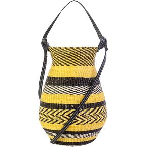 SENSI STUDIO El Cantaro Woven Straw Medium Bucket